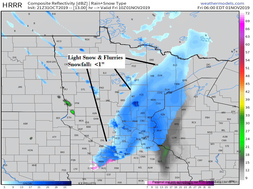 Little bit of snow possible on Friday; cold pattern continues into next week