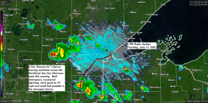 A few showers/t-storms this evening otherwise dry through the weekend; patchy frost possible Saturday morning