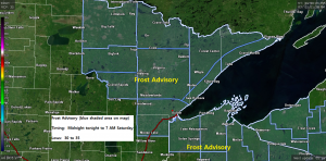 A dry weekend ahead; areas of frost possible tonight and Saturday night