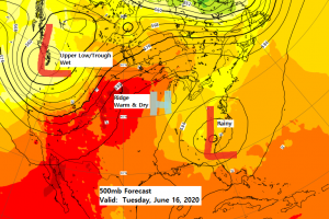 A warm week ahead (cooler lakeside through Wednesday) A few showers Monday and again late this week