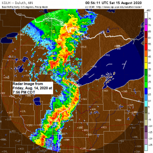 Updated – Storm Reports from around the Northland (8/14/2020)