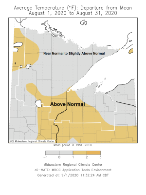 August 2020 Climate Summaries for the Northland