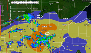 Scattered showers/t-storms tonight; much cooler near Lake Superior on Thursday with a gusty NE wind; rain chances return Friday