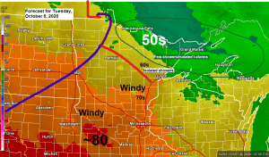 A few showers this evening and again on Tuesday