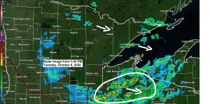 A few showers/t-storms this evening; isolated showers Wednesday; a few t-storms possible early Friday morning