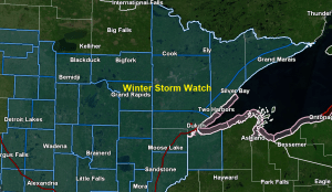 Winter Storm Watch issued for parts of the Northland for Thursday-Thursday night; Snowfall totals from 10/20/2020