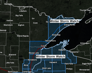 Winter Storm Watch issued for parts of the Northland; rainfall reports from today, Monday, November 9