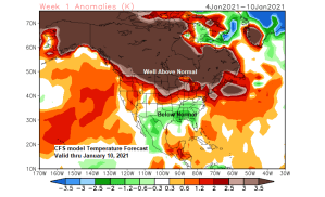 Mild temps continue with no major snow events through the middle of next week