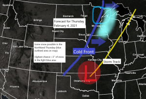 Some snow possible Thursday; arctic blast this weekend into early next week with wind chill advisories/warnings likely