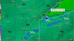 Dry into early next week; Cool tonight (isolated patchy frost possible in NW Wisconsin away from Lake Superior)