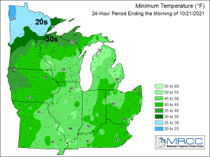 Rainfall Reports from Wednesday, and Low Temperature Reports from Thursday morning