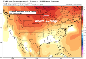 Long Range Forecast for November 2021; And a look at climate normals, records and past snowfall totals for November at Duluth, MN