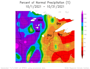 Northland Climate Summaries for October 2021