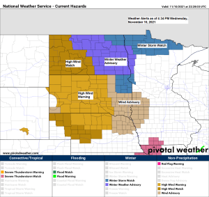 Winter Storm Watch issued for parts of northern Minnesota; Update on the storm which will impact the Northland through Friday with accumulating snow for some, rain and snow for others; Gale and Storm Force winds over Lake Superior, waves to 20 feet possible Thursday