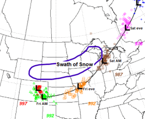 Winter Storm to hit parts of the upper Midwest Friday-early Saturday, northern fringes of this storm to impact parts of northwest Wisconsin; A quieter weather pattern this weekend into early next week; Powerful storm possible ~December 15-16