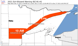 Blizzard Warning expanded to include Duluth until 10 AM this morning