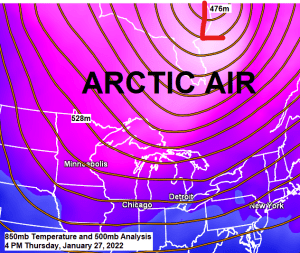 Frigid tonight followed by a warming trend this weekend into early next week; More arctic air possible mid to late next week