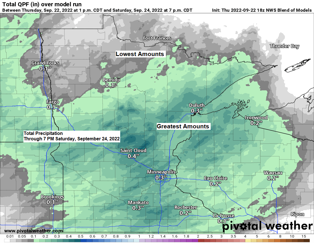 Cool temperatures with some rain at times Friday-Saturday; Update on Hurricane Fiona; Drought update