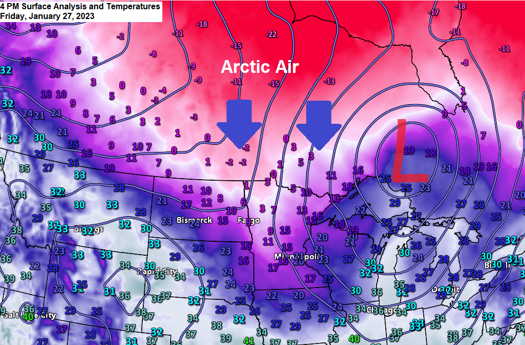 Cold but mainly dry for the next several days; Snowfall Reports from Jan. 27 — Record snowfall at International Falls today