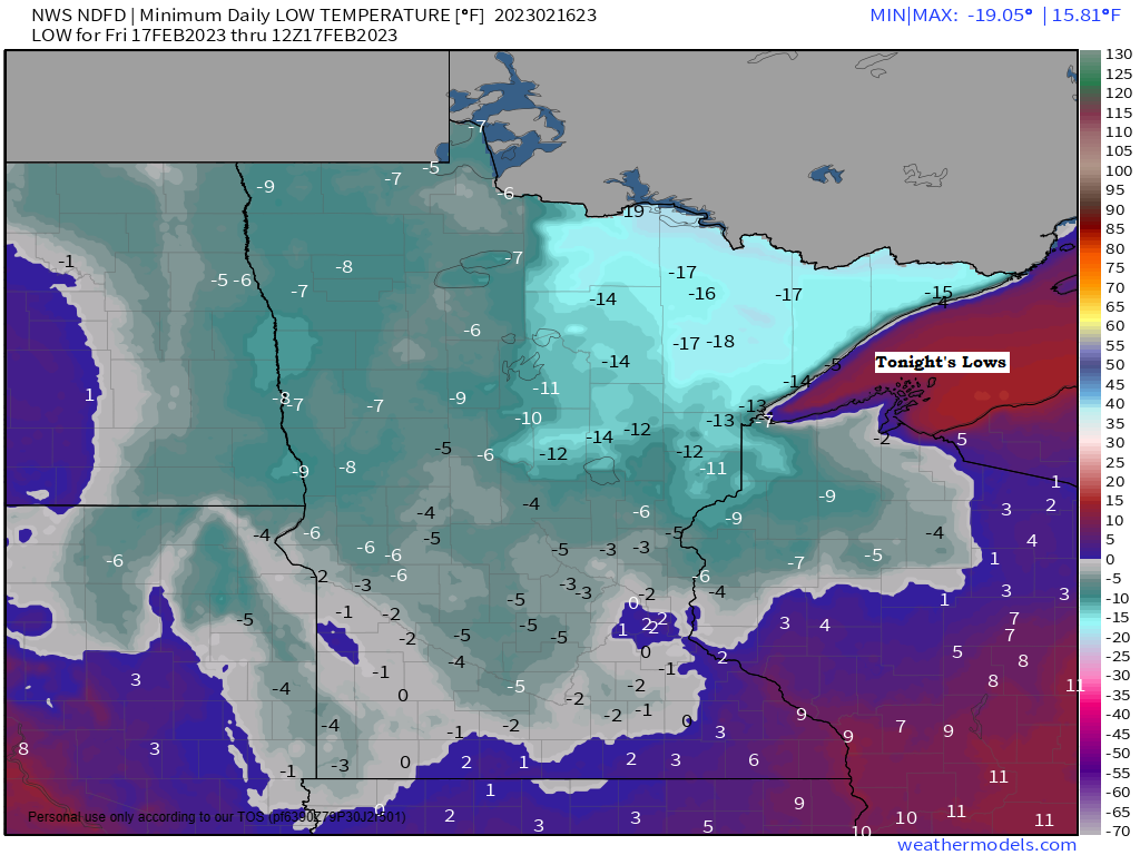 Frigid tonight; Clipper parade this weekend into early next week; Cold and snowy risks next week with strong NE winds possible middle of next week