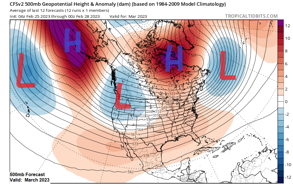 A look back at past snowfall totals for March at Duluth, MN; Long range outlook for March 2023