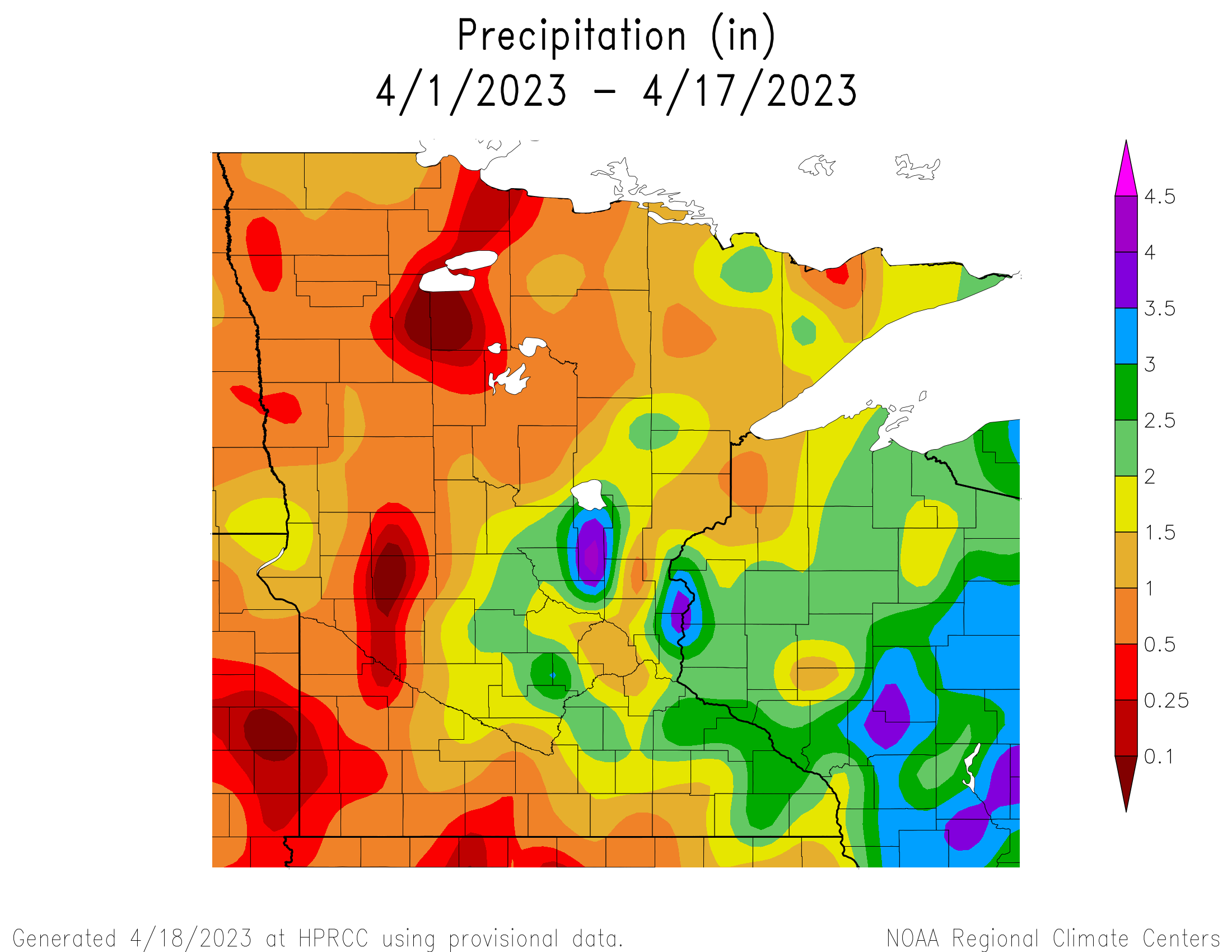 A look at precipitation and snowfall totals so far for April and spring 2023