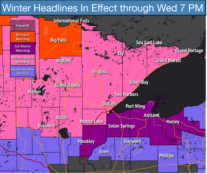 Winter/Spring Storm continues through Wednesday