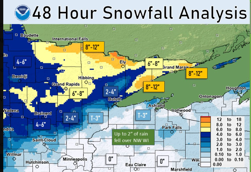 Snowfall Reports from April 20-21; Scattered Snow showers tonight and Saturday; Record cold possible this weekend-early next week