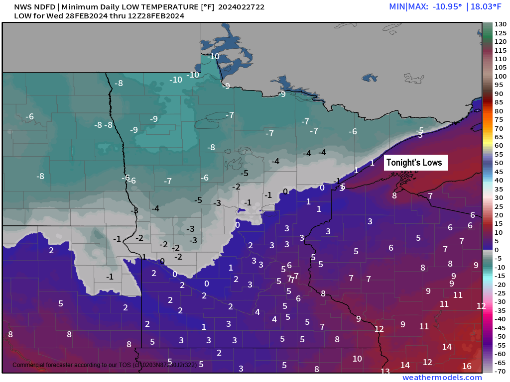 Breezy and cold tonight and Wednesday; Some snow tonight; Milder temperatures return Thursday through this weekend