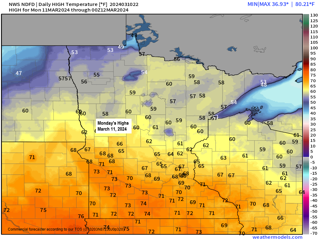 Dry and mild the next few days