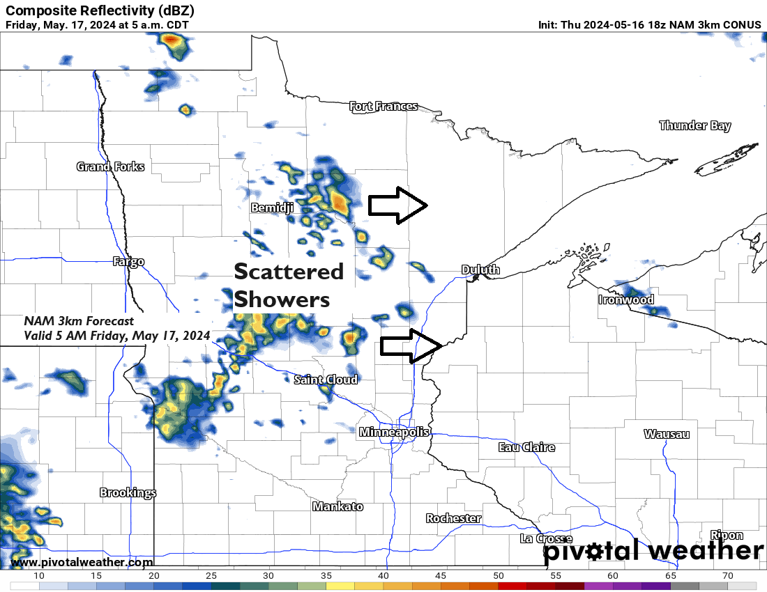 More rain chances ahead into early next week; Warmer temperatures on the way the next few days