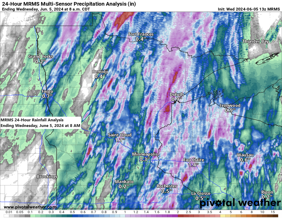 Rainfall and Storm Reports from June 4-5, 2024