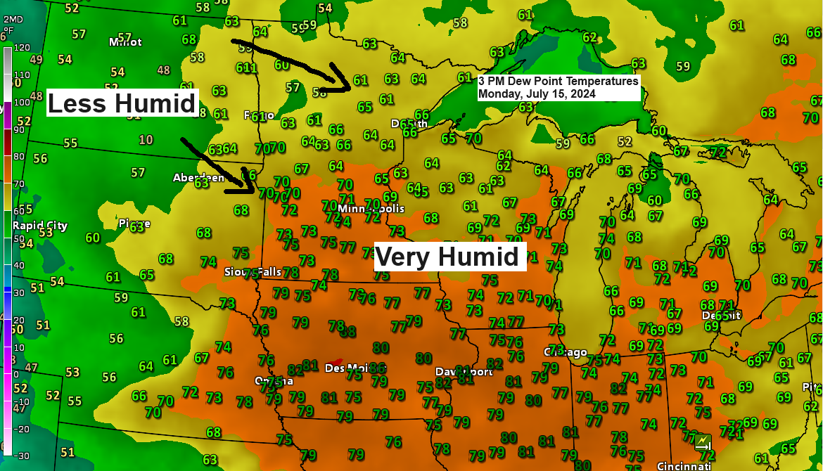 The next few days will be less humid, with pleasant daytime temperatures and cool nights.