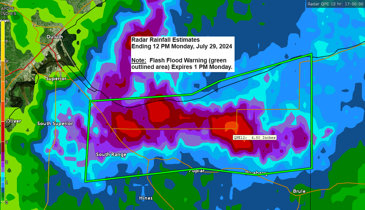Localized Heavy Rainfall and Flash Flood Risk – Northwest Wisconsin Weather Update