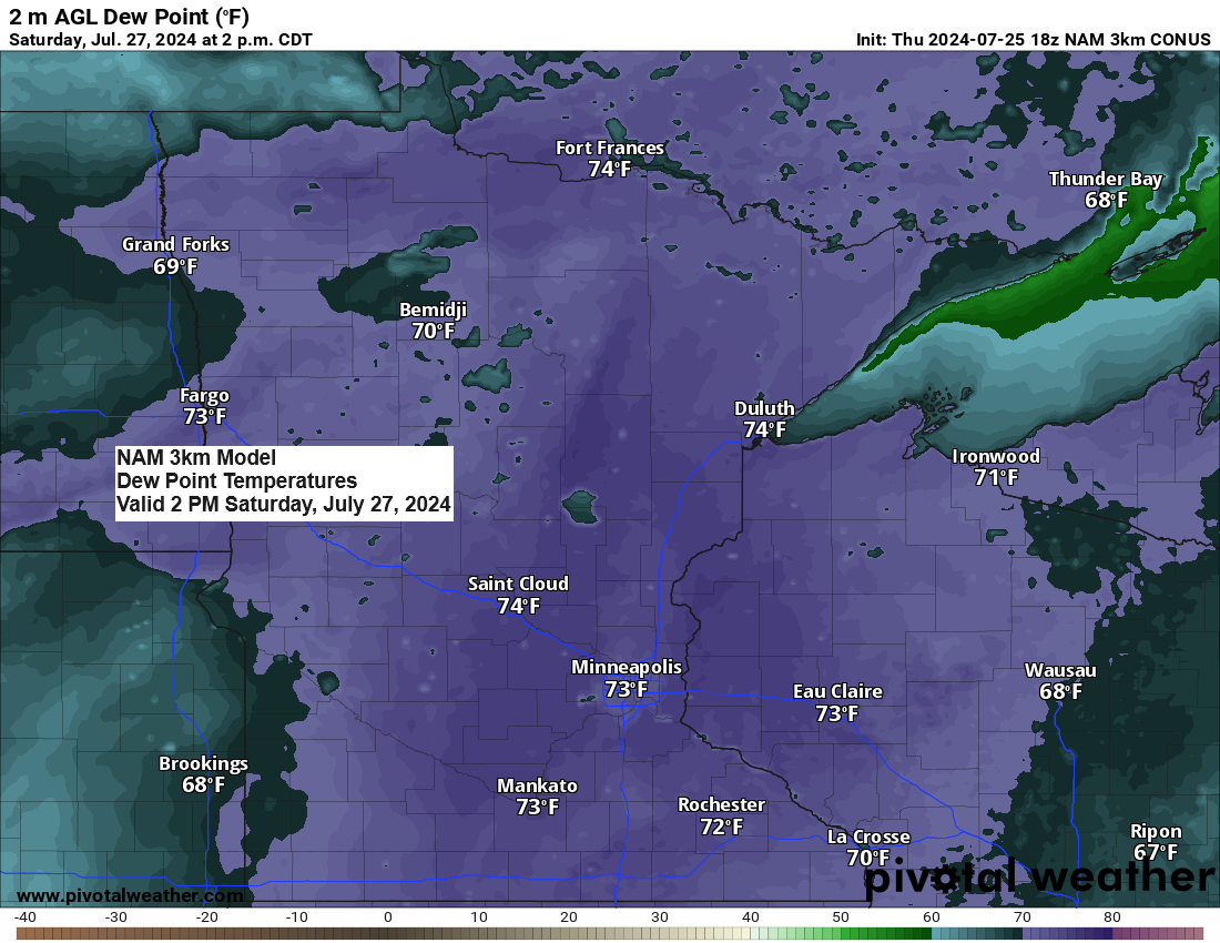 Expect very warm and humid conditions.