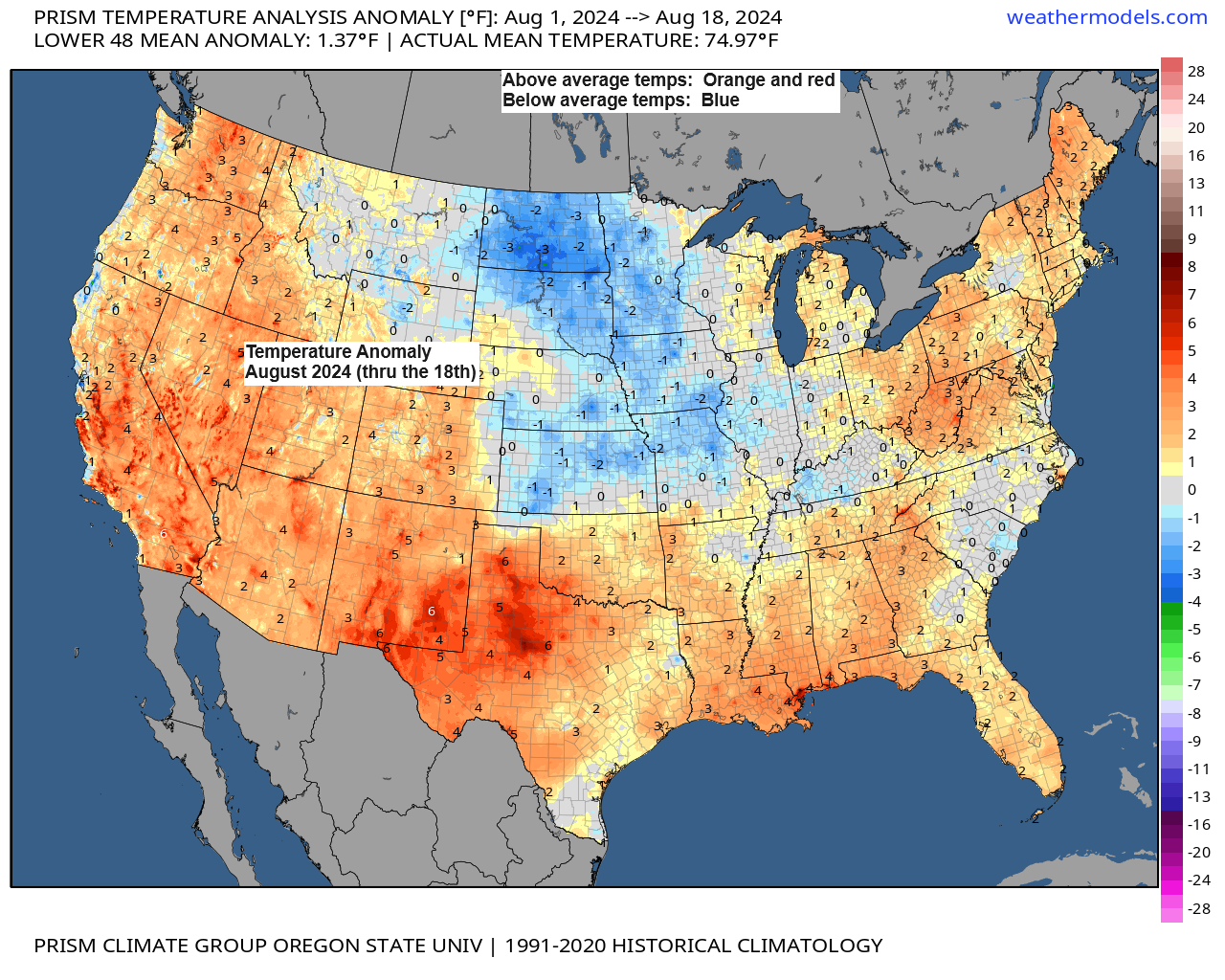 August 2024 Northland Temperature Report