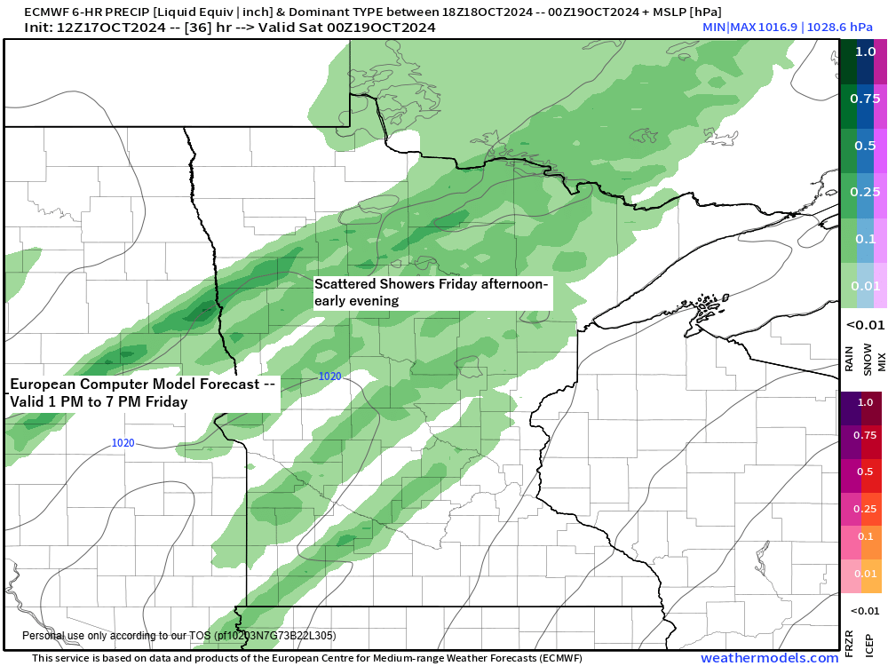 Cold Front and Rainfall Forecast for Duluth