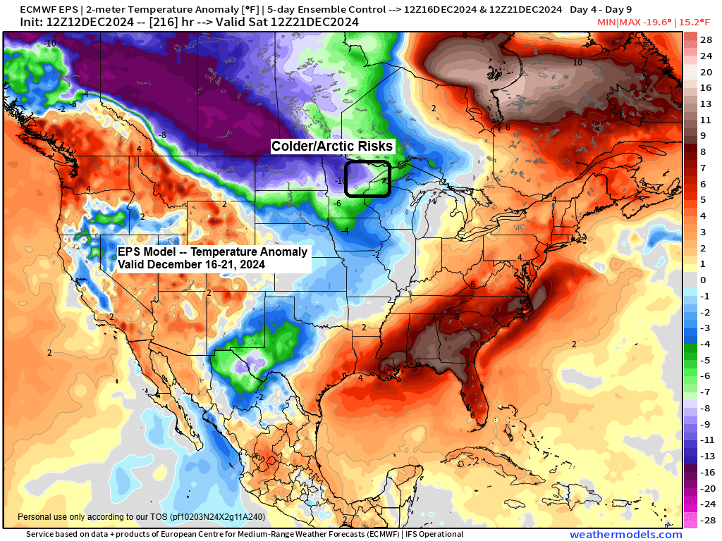 A warming trend is expected this weekend, followed by more arctic air next week; A few opportunities for snow ahead