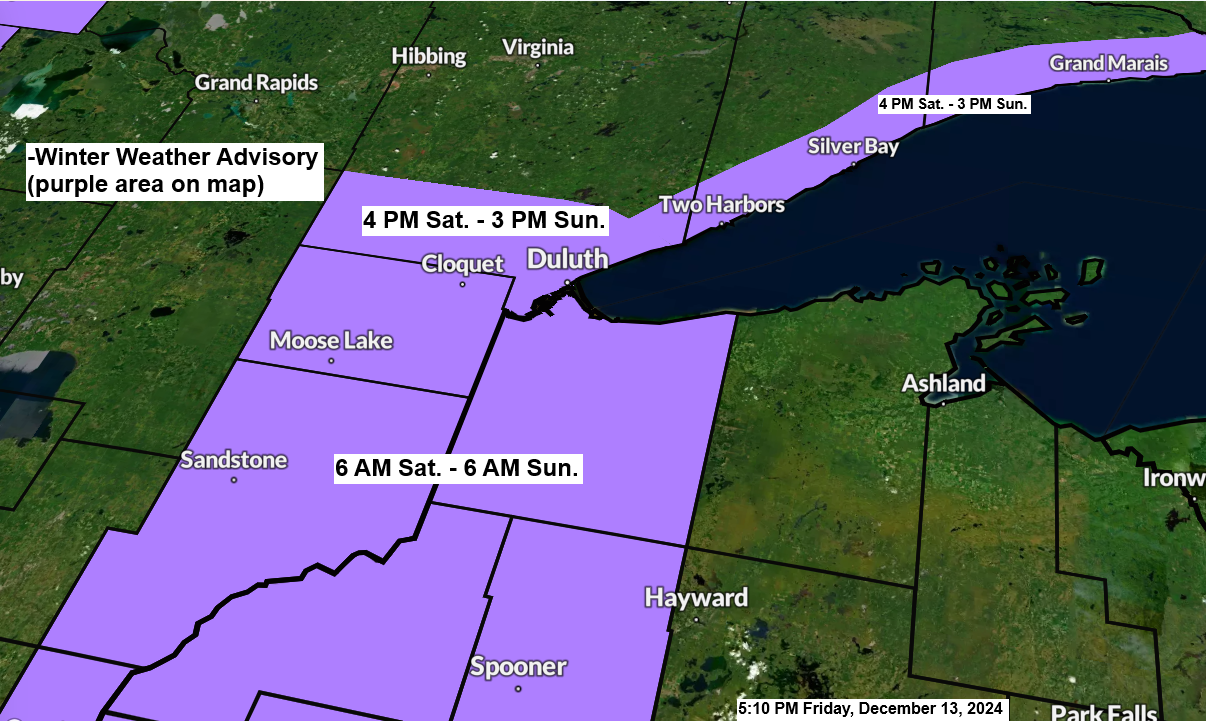 Light Snow and Freezing Drizzle Expected in parts of the Northland