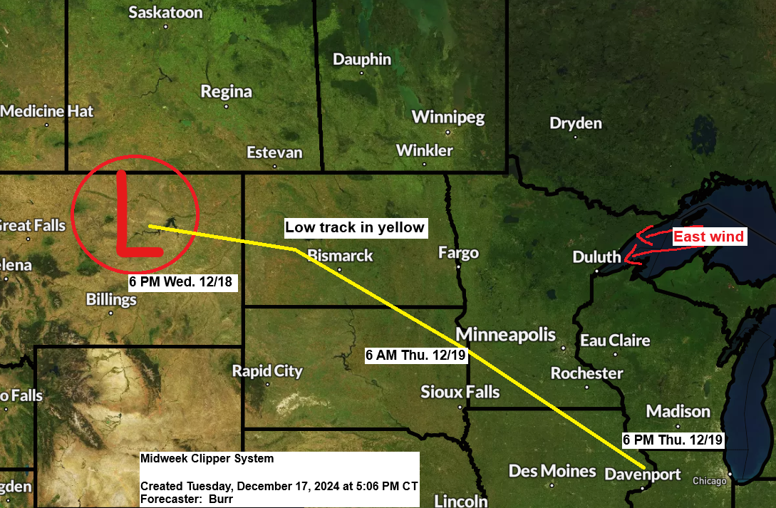 Clipper System to Bring Snow to Upper Midwest