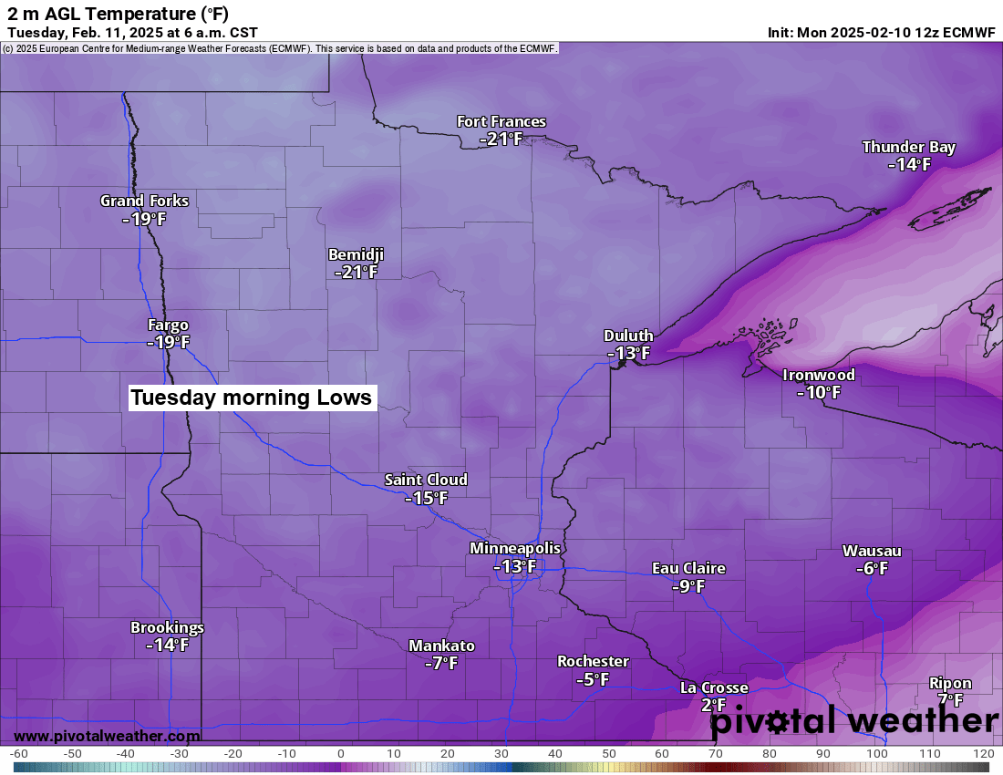 Very Cold the next few days; Little snow possible Friday