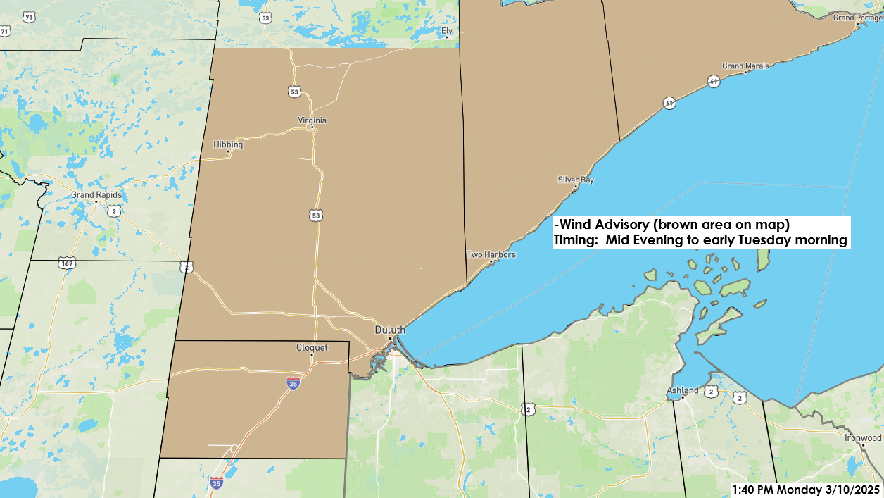 Cold Front Approaches: Wind Advisory for North Shore and Arrowhead
