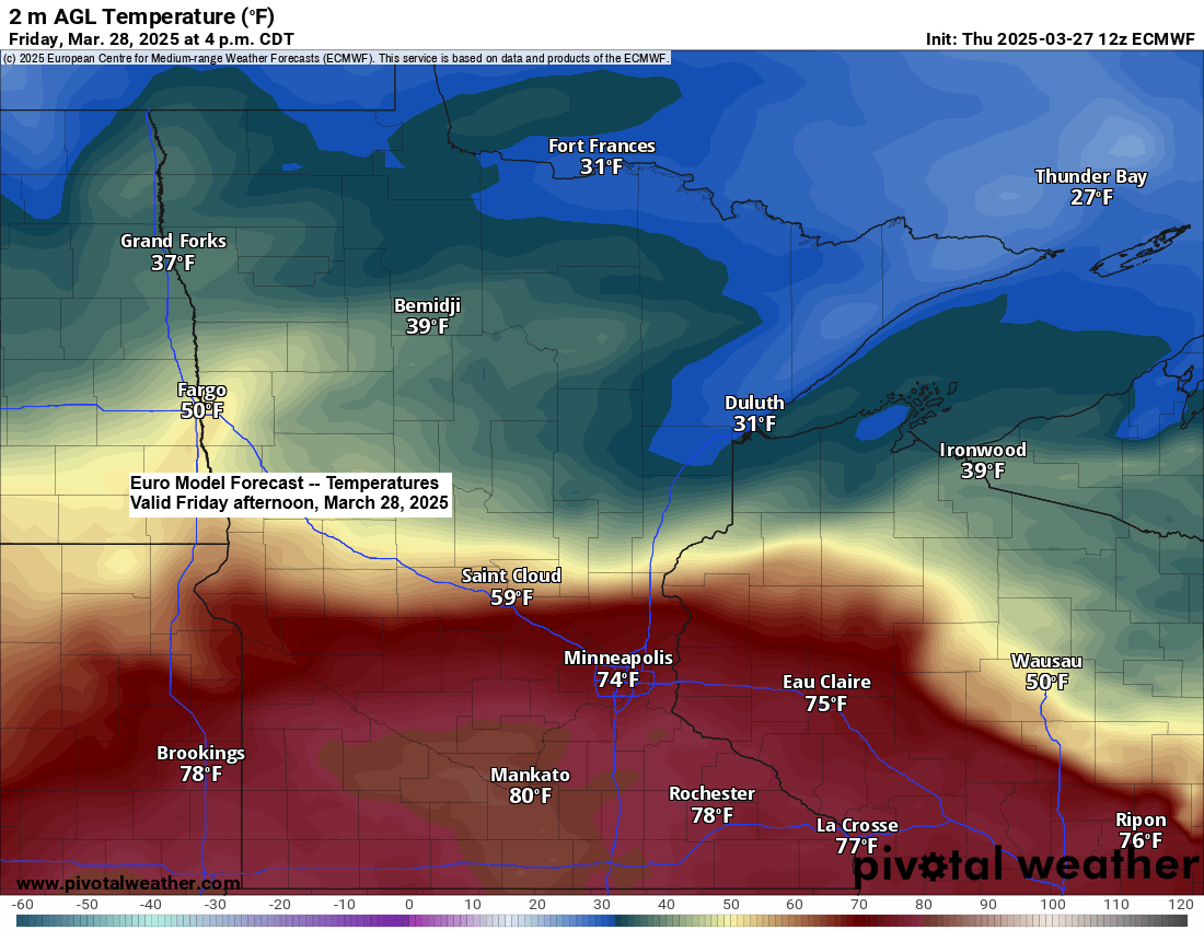 Windy near Lake Superior; Rain and a wintry mix including some freezing rain Friday-early Saturday