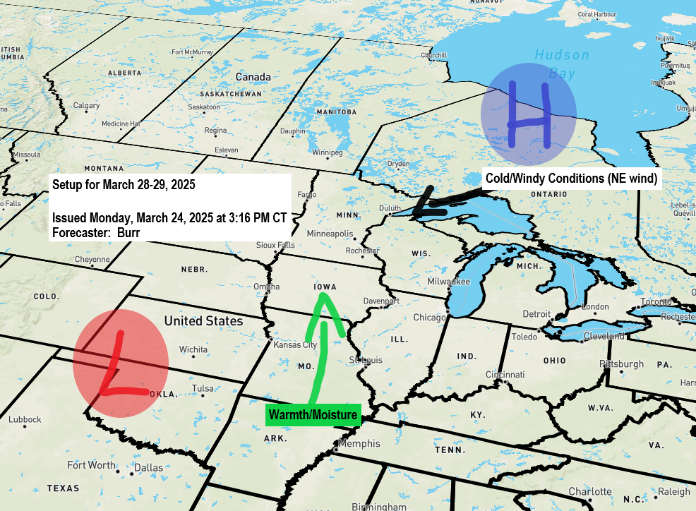 Potential for some snow and ice with gusty winds Friday-early Sunday