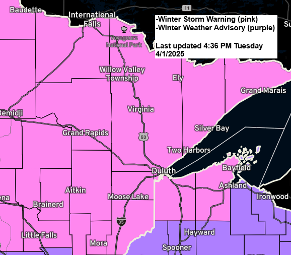 Winter Storm Update (6 PM Tuesday)