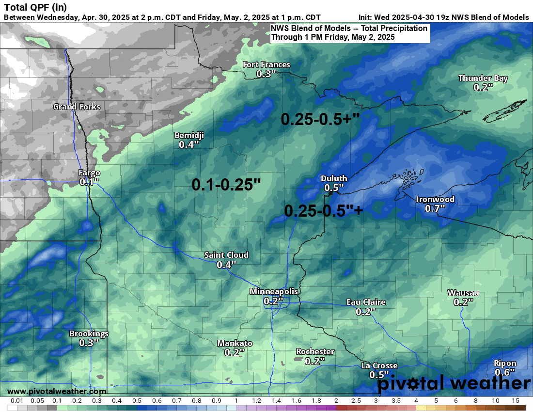 Some rain on the way with even a little wet snow for some Friday AM
