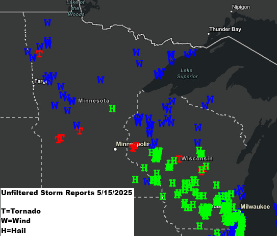 Local Storm Damage Reports: May 15, 2025
