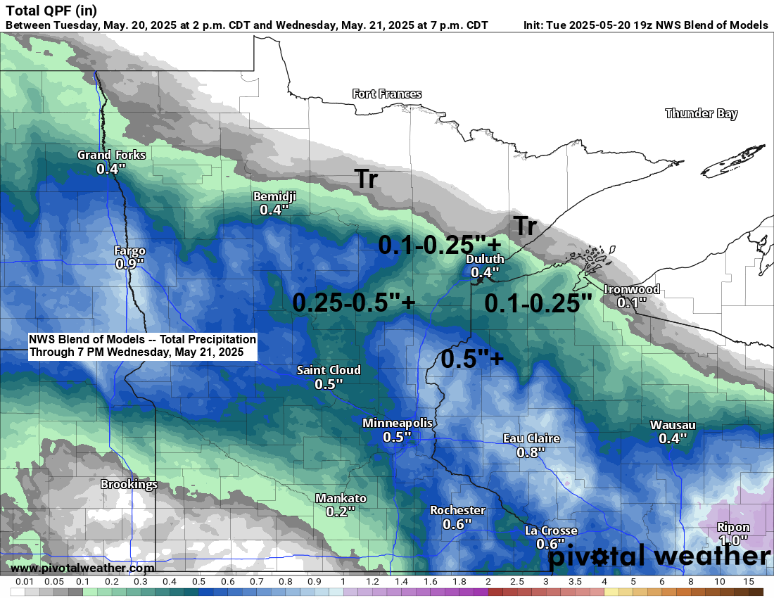 Northland Weather: High Winds and Rainfall Totals for May 20, 2025