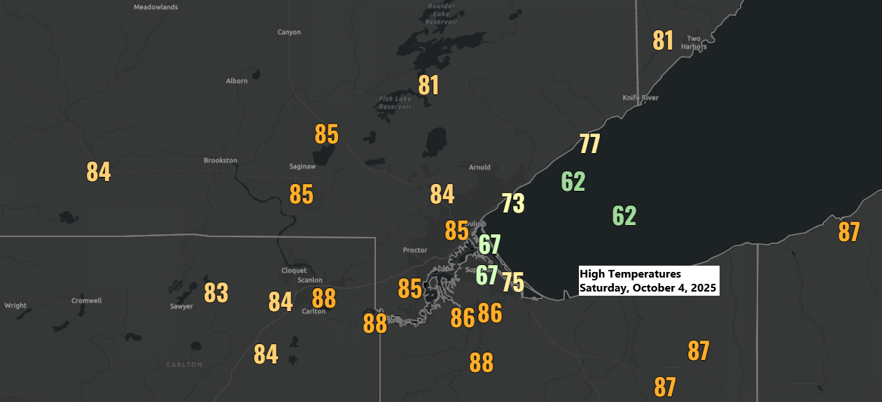 Record Heat Hits Northland: October 4, 2025