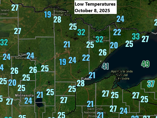 Record Low Temperatures in Northland – October 8, 2025